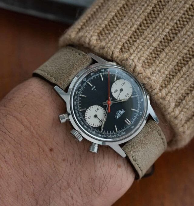 Alternative view of HEUER 73323NT reverse panda dial