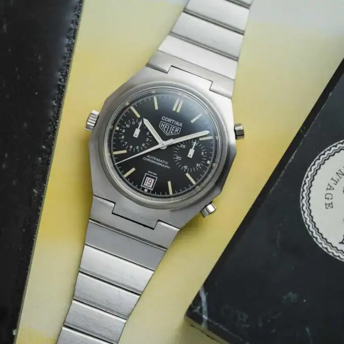 Alternative view of HEUER Cortina Vintage Ref. 110.233NC – Full Set