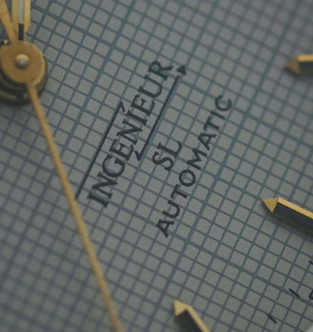 Alternative view of IWC Ingenieur 3506 grey graph paper dial – IWC Service – Gerald Genta