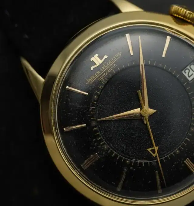 Alternative view of Jaeger-LeCoultre Memovox Jumbo 18k gold – matt black dial