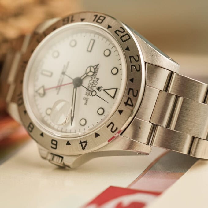 Alternative view of ROLEX EXPLORER II POLAR – 16570 Tritium – Full Set