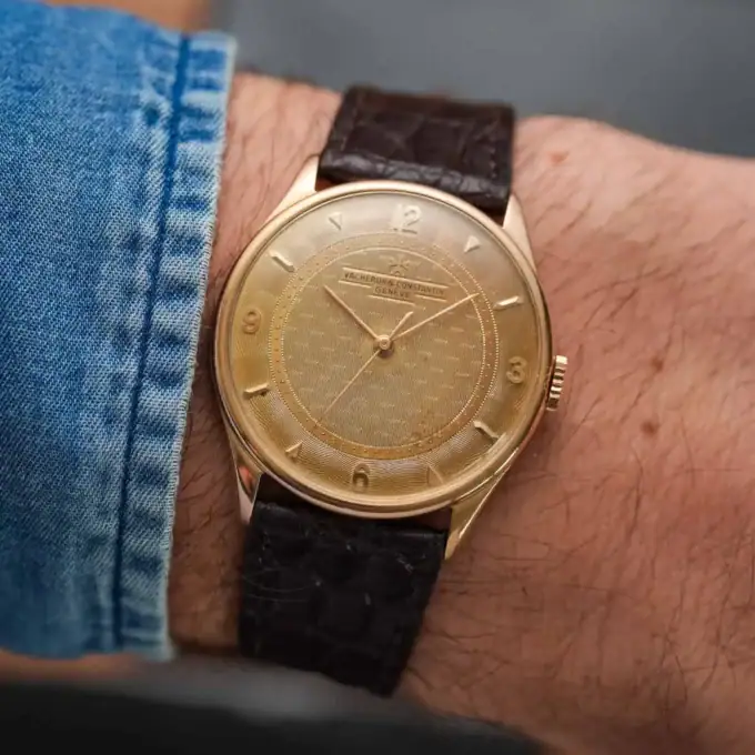 Alternative view of Vacheron&Constantin 4413 Jumbo – 18K gold – Full Guilloche Dial