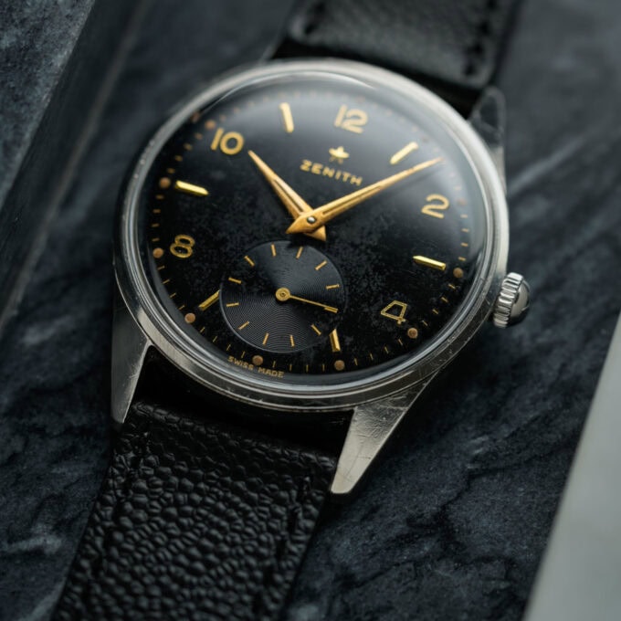 ZENITH Calatrava jumbo 126-6 Black gilt dial – Swedish market