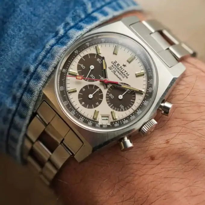 Alternative view of Zenith El Primero A384 – tropical panda – Gay Freres Ladder