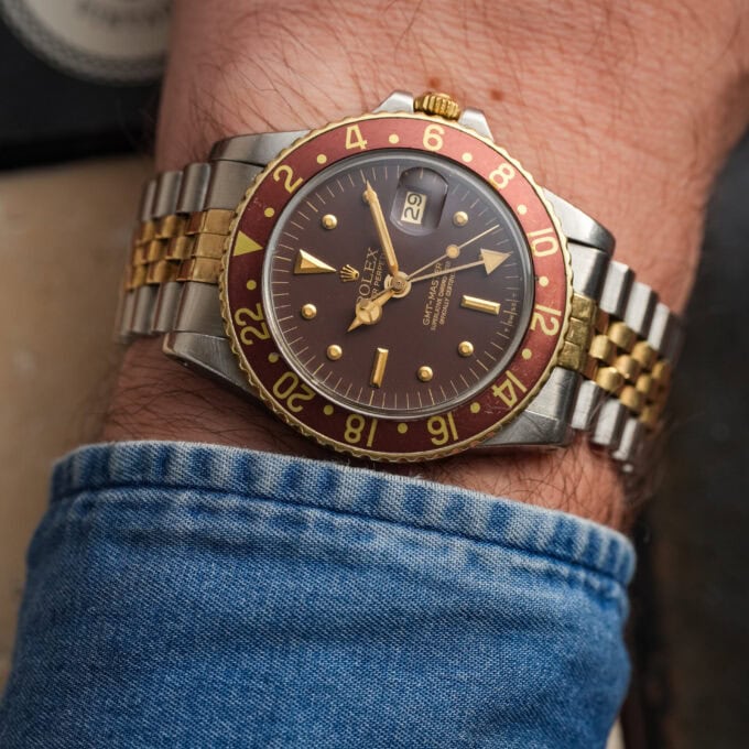 Alternative view of ROLEX GMT Master Nipple brown matte rootbeer 1675/3