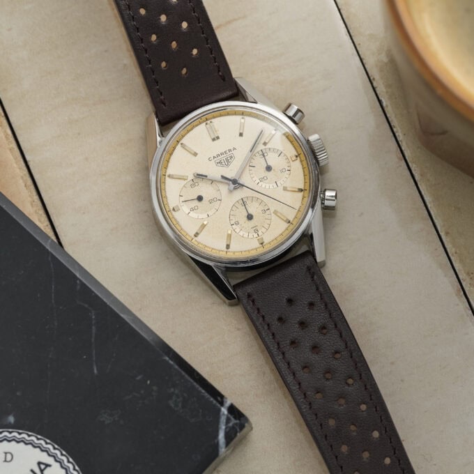 Heuer Carrera 2447S MK1 “Eggshell Dial” – Hexback | 1963 First Execution