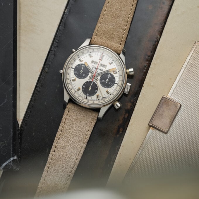 Gigandet - Wakmann - double signed - Datocompax / Triple Date Chronograph - Valjoux 72