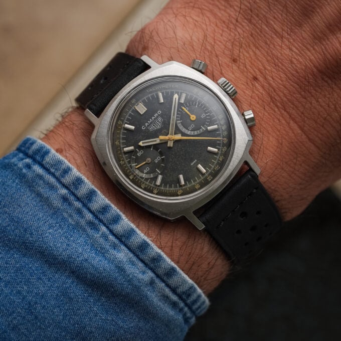 Alternative view of HEUER Camaro 73343NT (MK4) - Valjoux 7733 - tropical dial