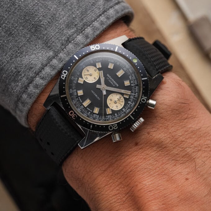 Alternative view of Wakmann Reverse Panda Skin Diver Chronograph