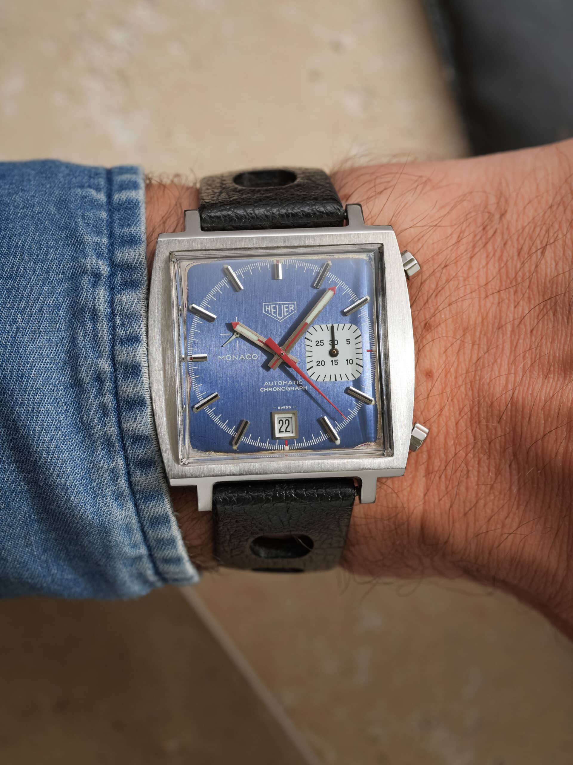 HEUER Monaco Ref. 1533B | Blue Dial | Calibre 15 - Image 9