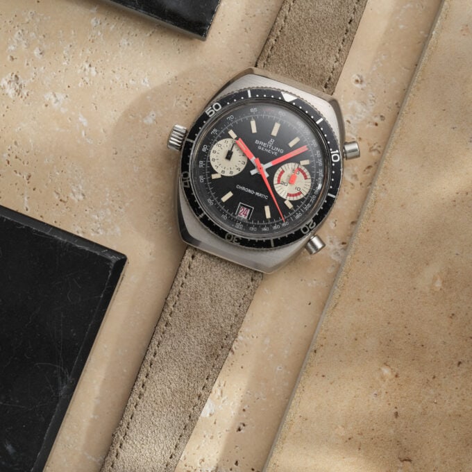 BREITLING Chrono‑Matic Ref. 2112 – Black Reverse Panda – Calibre 12