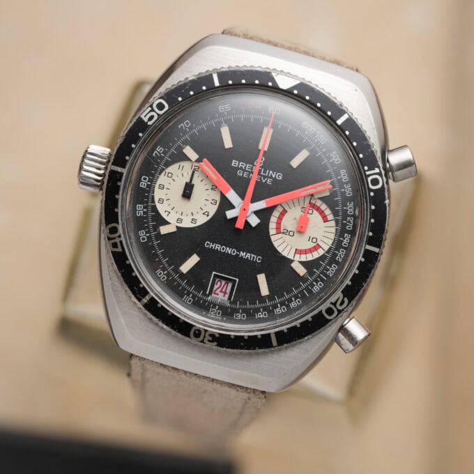 Alternative view of BREITLING Chrono‑Matic Ref. 2112 – Black Reverse Panda – Calibre 12