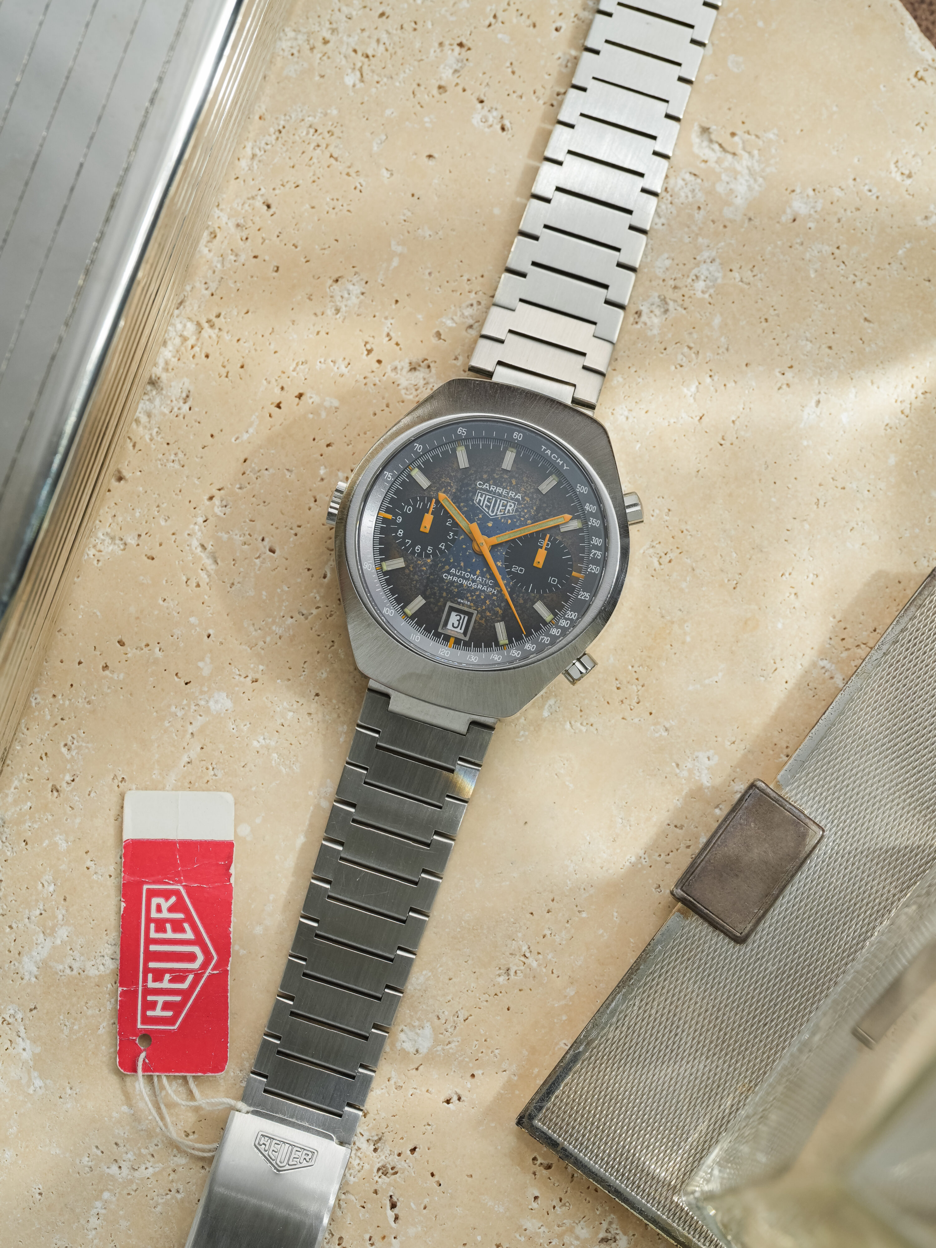 Vintage Heuer Carrera Chronograph 110.573B Tropical Watchurbia