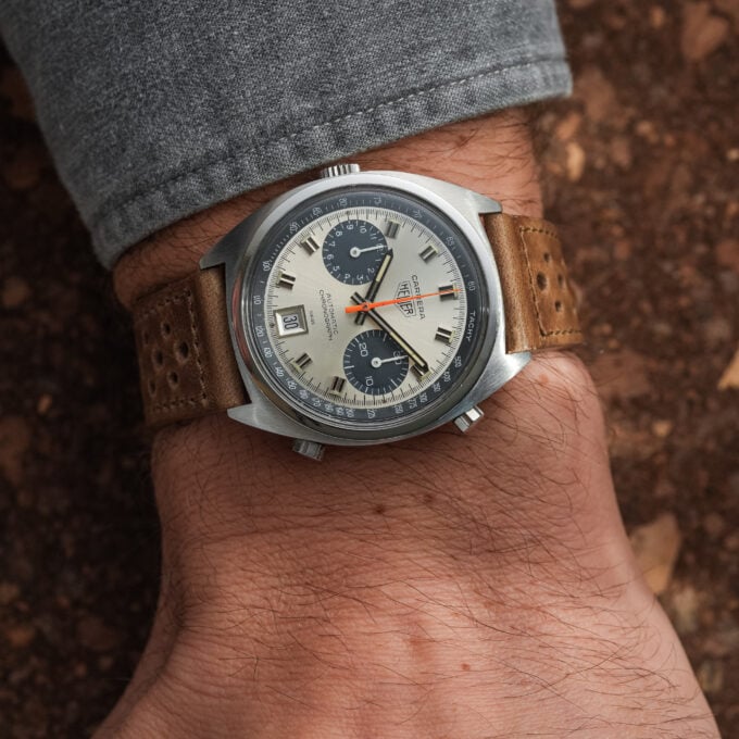 Alternative view of HEUER Carrera 1153S – Silver Dial – Calibre 12